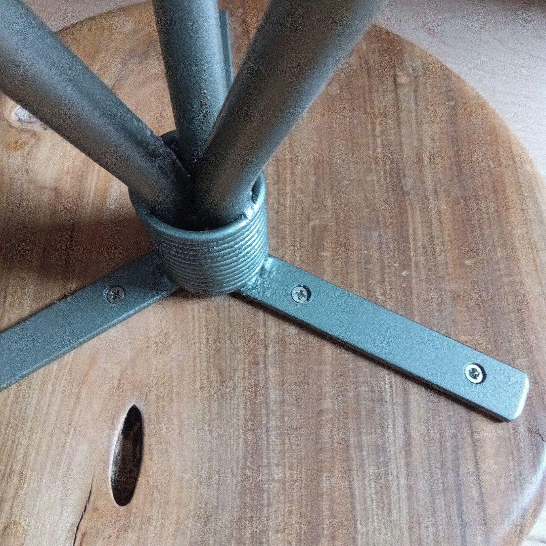 無垢材天板スツール