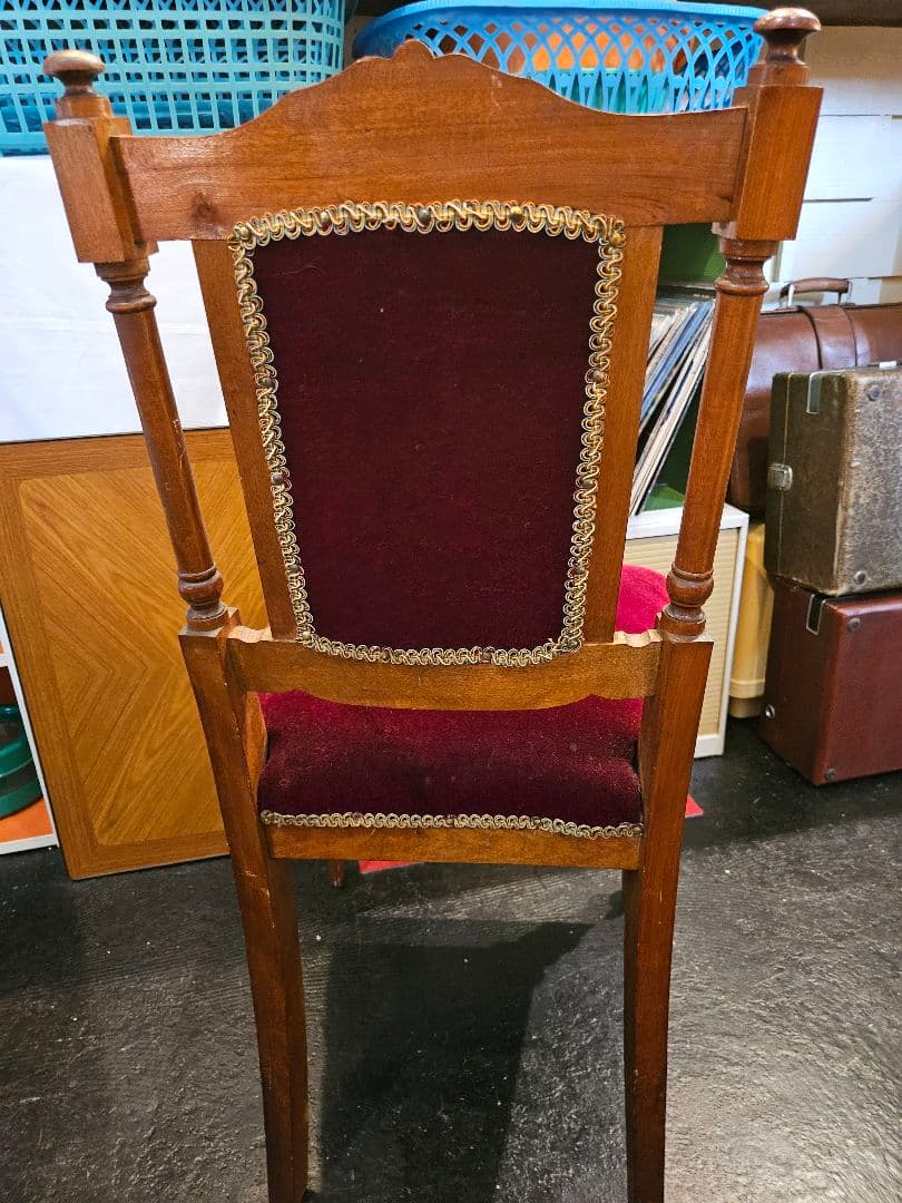椅子　チェア　ベルベット　ロココ調　ドレッサー　昭和レトロ　アンティーク