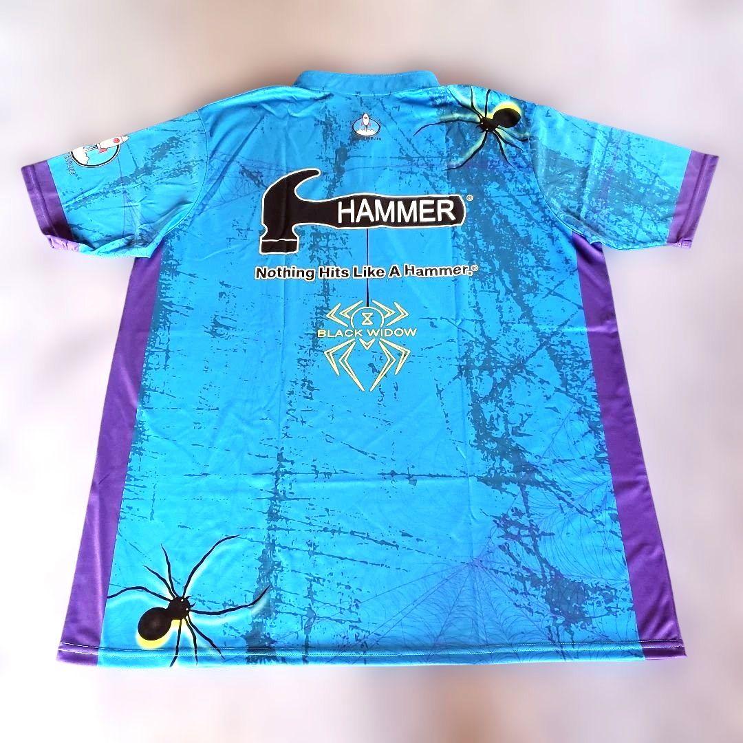 日本未発売✨ブラックウィドー【日本サイズ4L】ブルー　大きめ　ボウリング