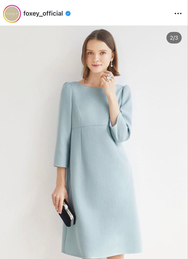 専用　フォクシー　袖付き　ウールワンピース　38