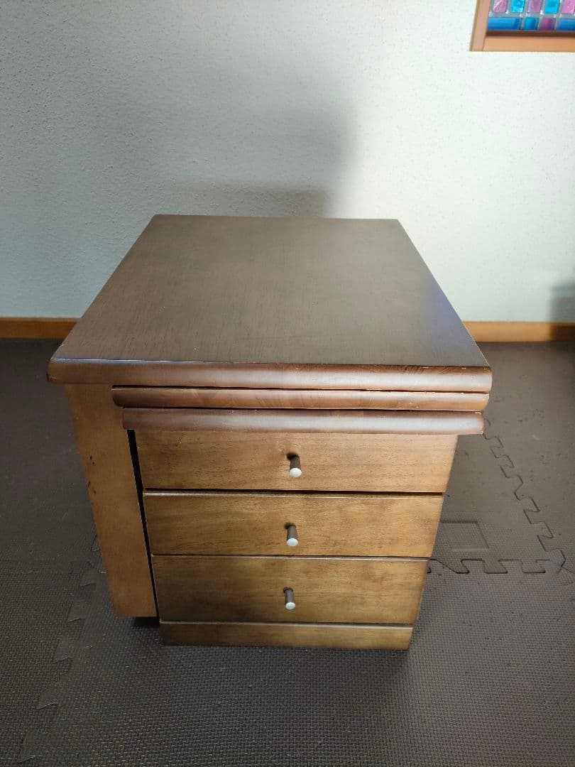 木製文机 3引き出し付き
