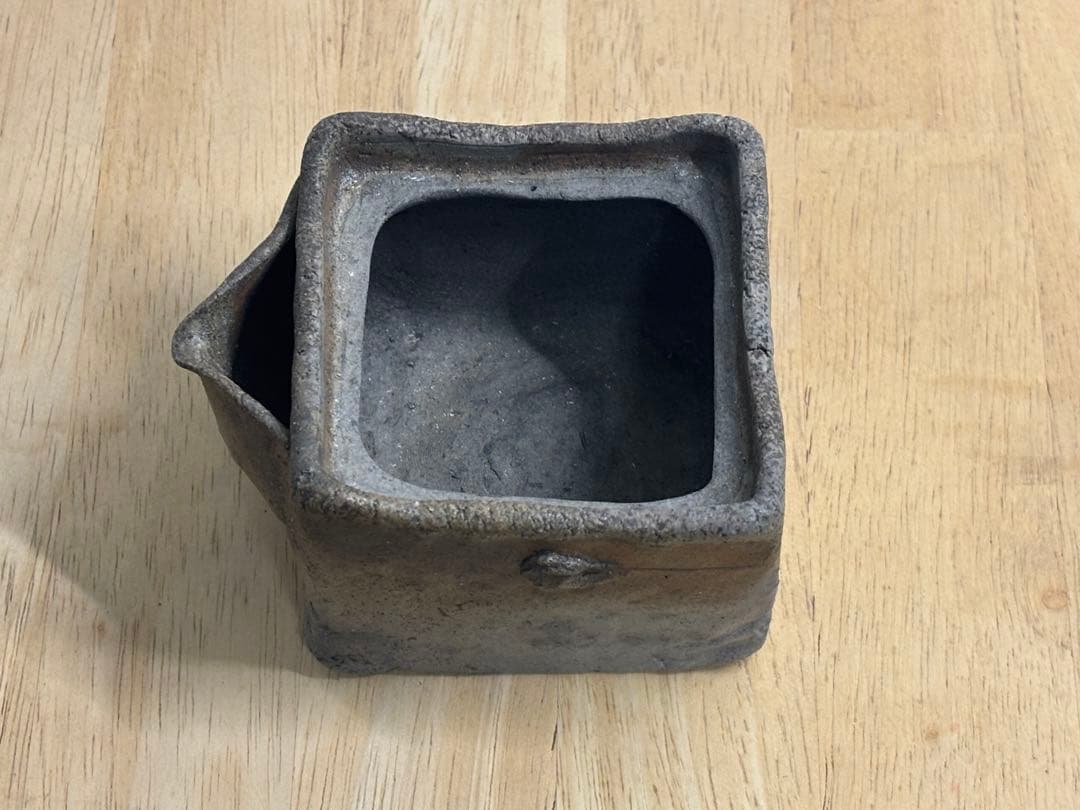 72.備前焼 宝瓶 登り窯 かに カニ 蟹 4角 手びねり 急須