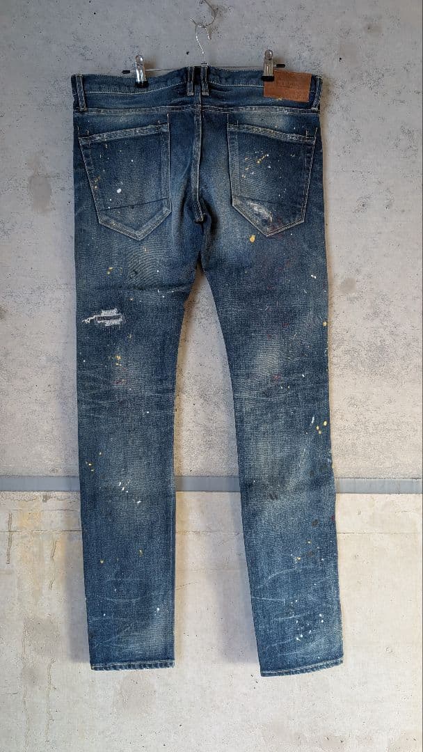 32インチ OVERDESIGN ダメージ スキニー デニム オーバーデザイン