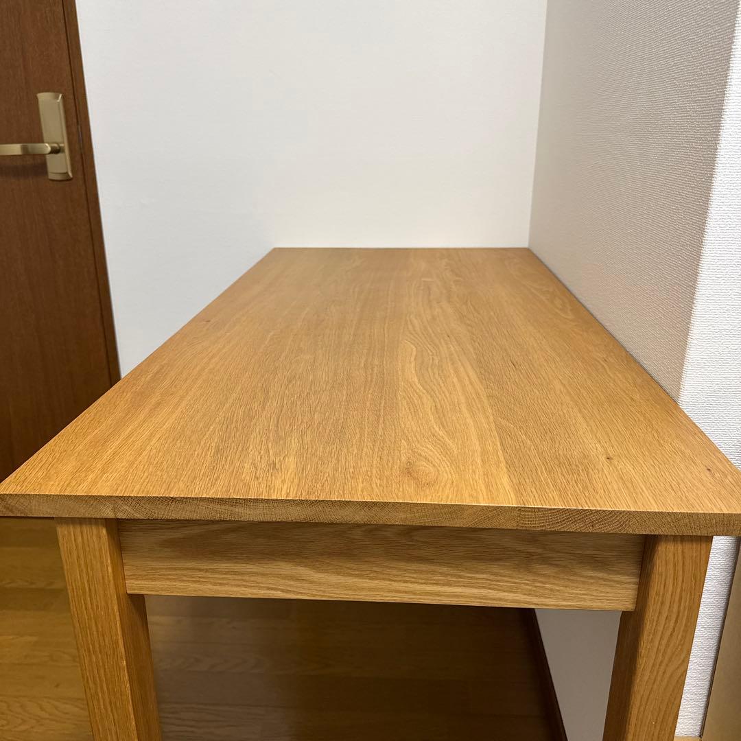 無印良品　オーク材　デスクのみ　勉強机　引き出し付き