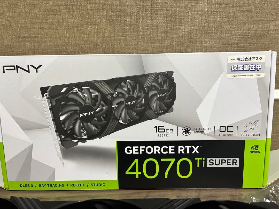 グラフィックボード・グラボ・ビデオカード PNY RTX 4070 Ti SUPER 16GB VERTO OC 3FAN
