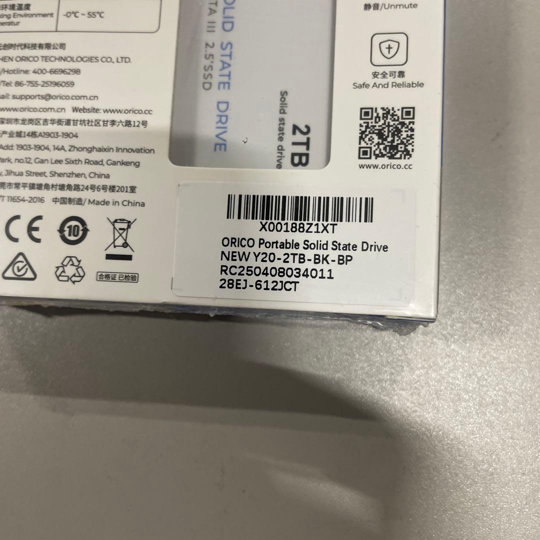 ORICO Y-20 2TB SATA III 内蔵SSD　新品未使用