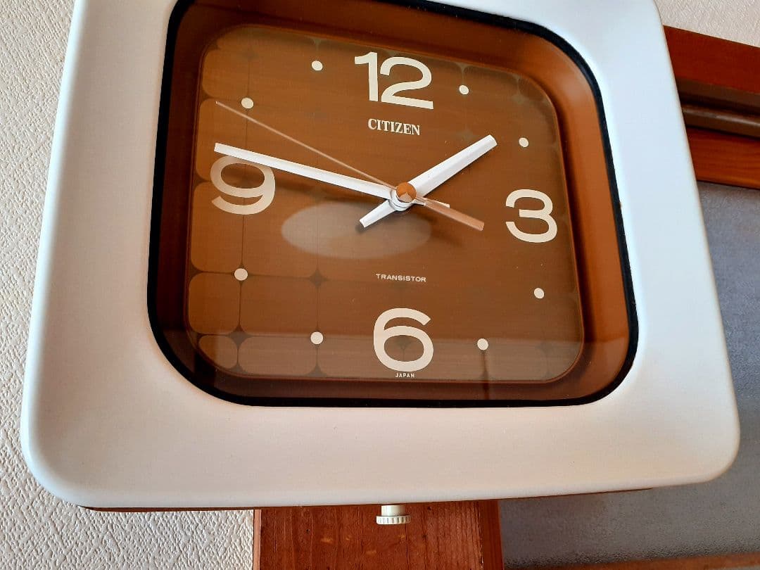 70's　CITIZEN　掛け時計　ミッドセンチュリー　ホーロー　琺瑯