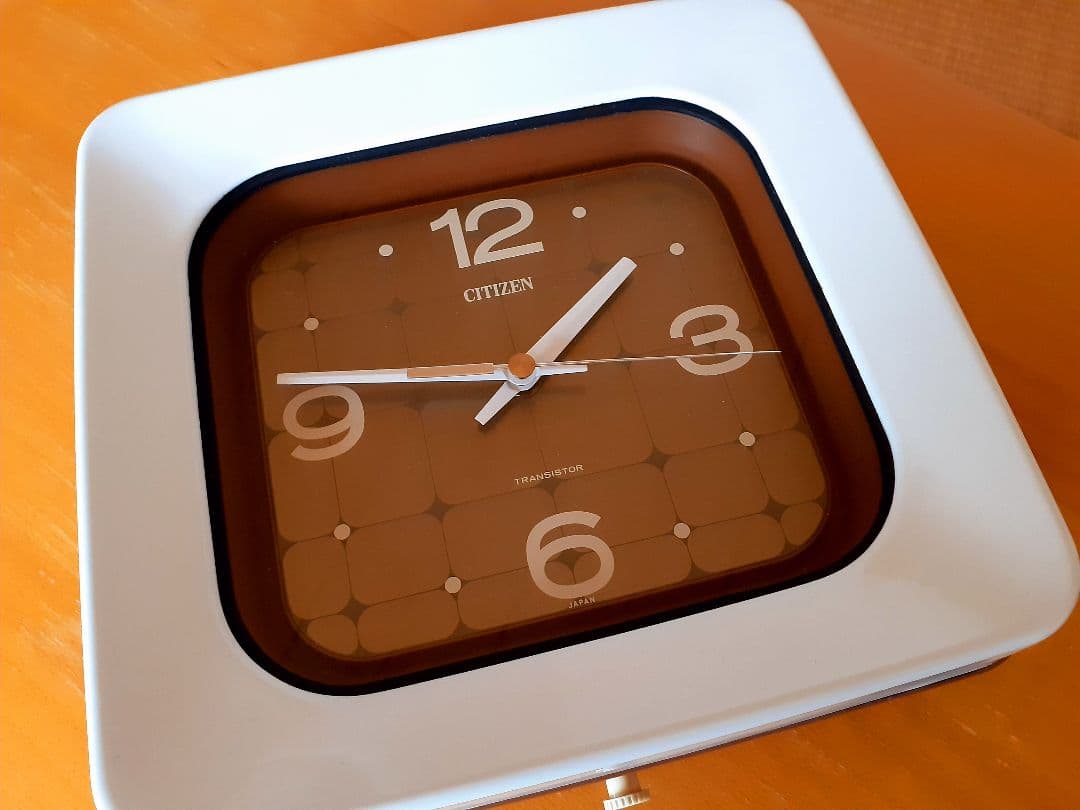 70's　CITIZEN　掛け時計　ミッドセンチュリー　ホーロー　琺瑯