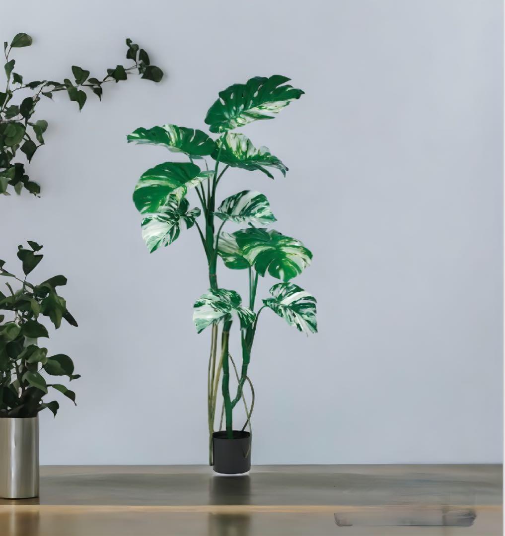光触媒　人工観葉植物　ウォールグリーン　フェイクグリーン　モンステラポット145