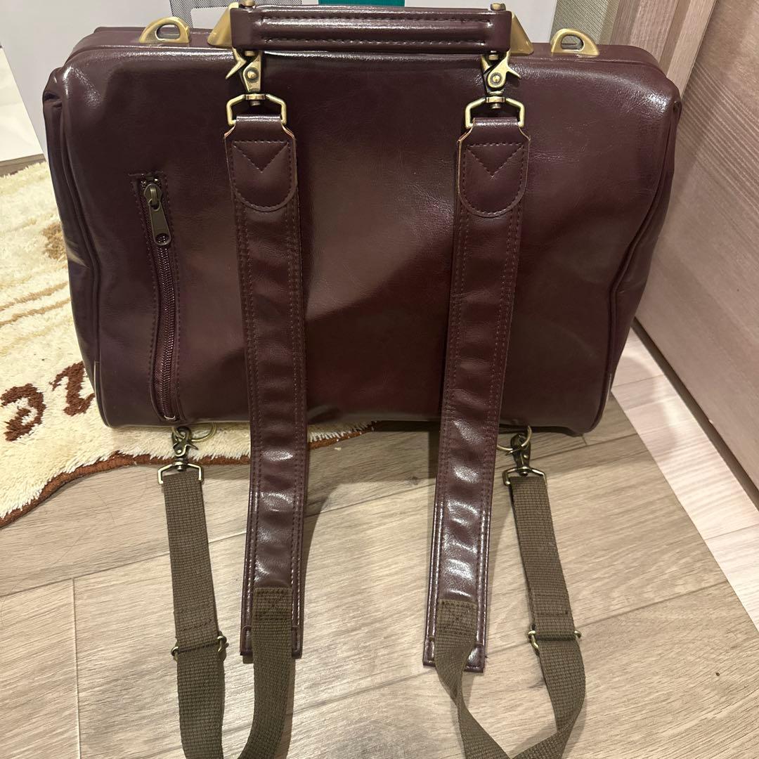 YOUTA ダレスバッグ ビジネス リュック バーガンディ