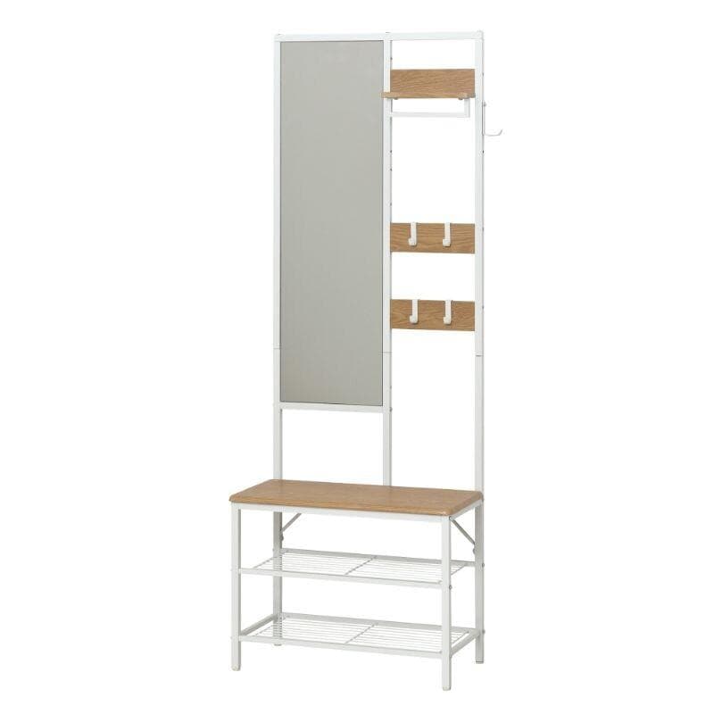 多機能　ハンガーラック　ミラー付　ハンガー　小物ラック