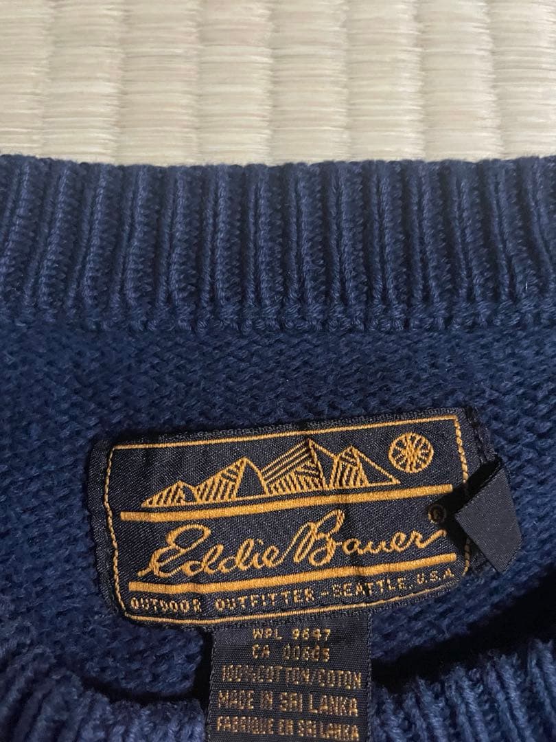 eddie bauer 黒タグ　80s コットンニット