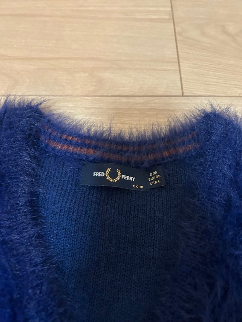 FRED PERRY ネイビー カーディガン S