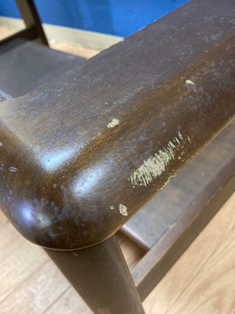 マルニ　ガラステーブル　センターテーブル　アンティーク調　レトロ　木製　茶系