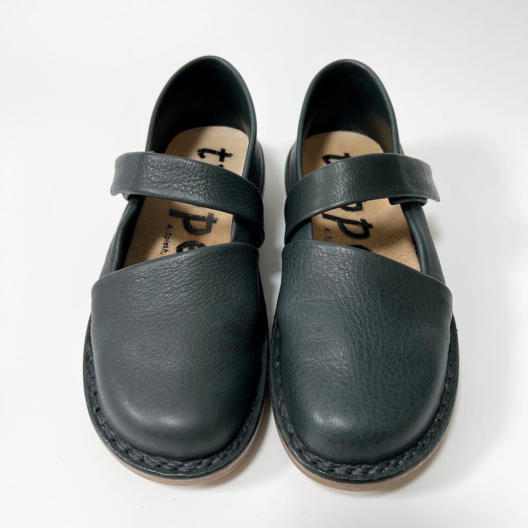 《極美品》トリッペン Ahead ベロクロストラップシューズ ネイビー 36