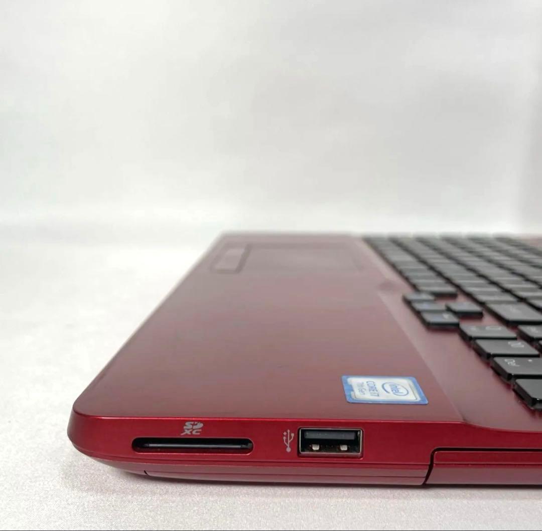 最高峰i7✨たっぷり1000GB✨富士通ノートPC✨Win11✨上品レッド