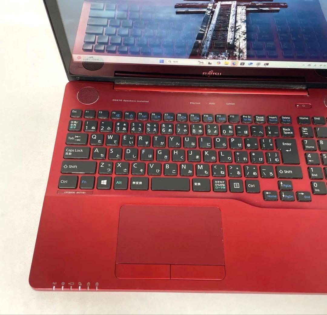 最高峰i7✨たっぷり1000GB✨富士通ノートPC✨Win11✨上品レッド