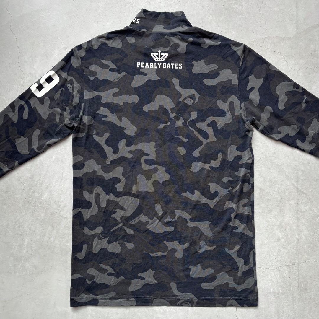 PEARLEY GATES パーリーゲイツ 迷彩柄 モックネック長袖シャツ 5
