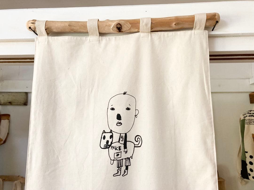 ハンドメイド　アート掛軸リバーシブル　オリジナルイラスト