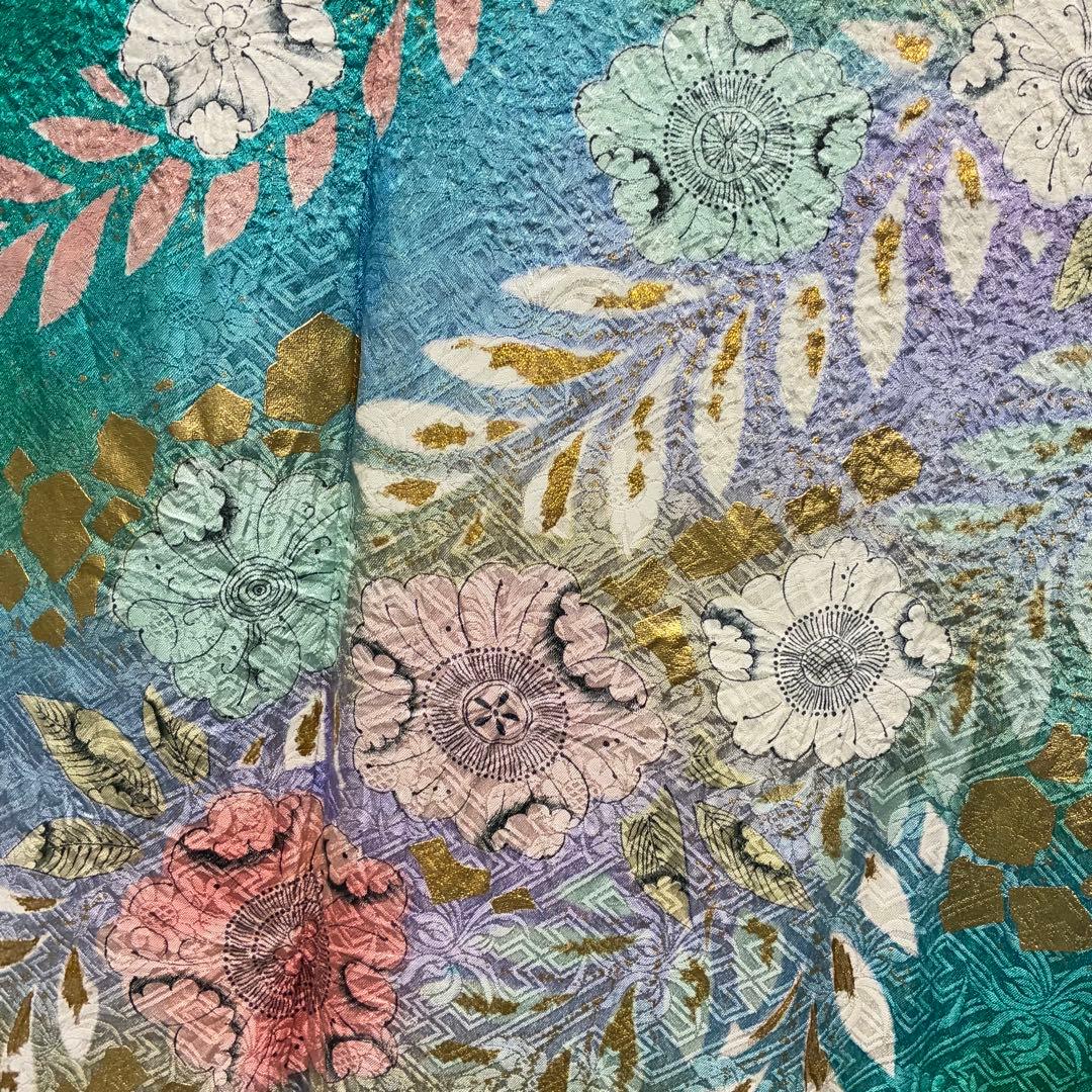 D166 振袖　藤娘きぬたや　やまと誂製　総絞り　辻ヶ花　正絹　着物　袷　極美品