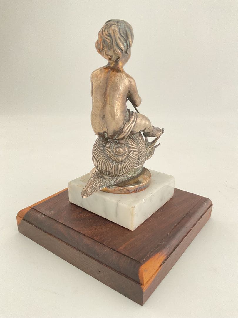 Cupid on a shell,1920FRANCE.カタツムリに乗った天使