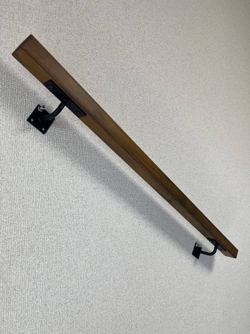 ウッド手摺り 80cm 階段手すり 壁手すり 木とアイアン