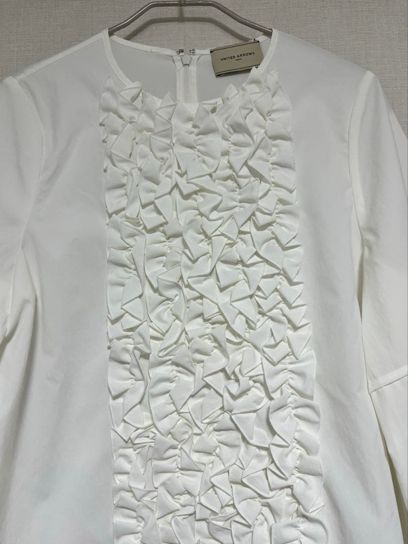 UNITED ARROWS フリル長袖シャツ リッチフリルブラウス