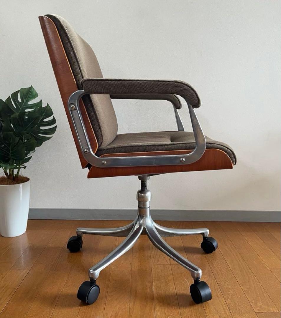 ヴィンテージ　プライウッド　デスクチェア　ミッドセンチュリー　レトロモダン　椅子