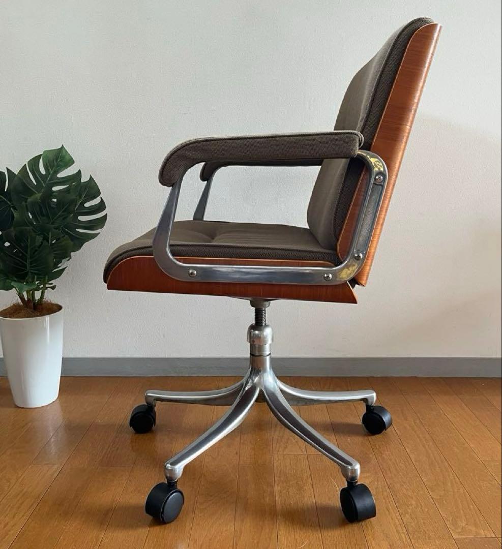 ヴィンテージ　プライウッド　デスクチェア　ミッドセンチュリー　レトロモダン　椅子