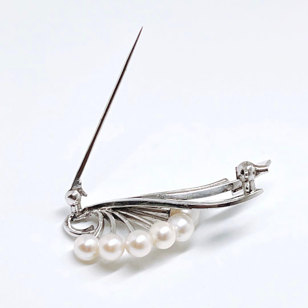 MIKIMOTO ミキモト パール　ブローチ　ヴィンテージ シルバー