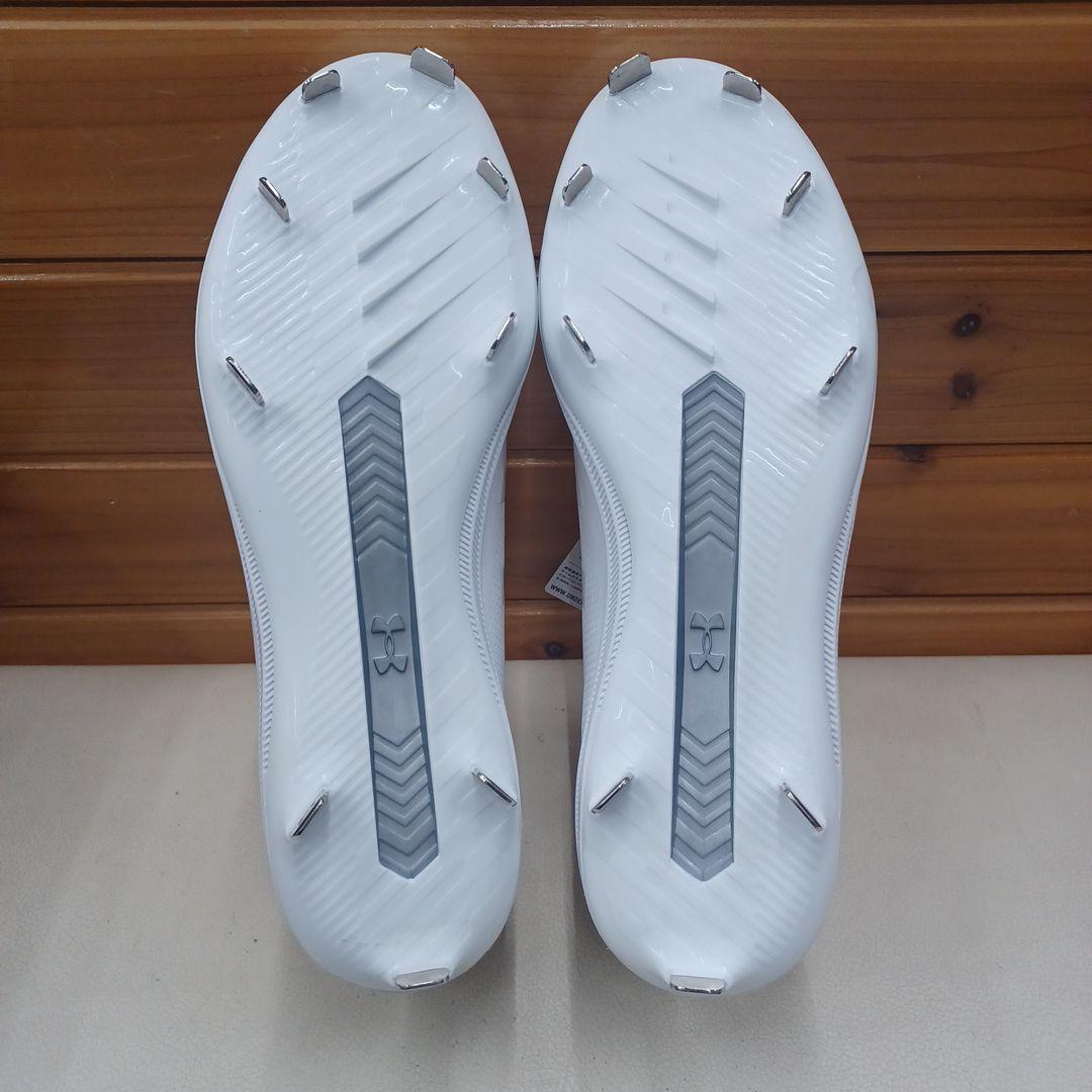 28.5cm)Under Armour スパイクシューズ ホワイト