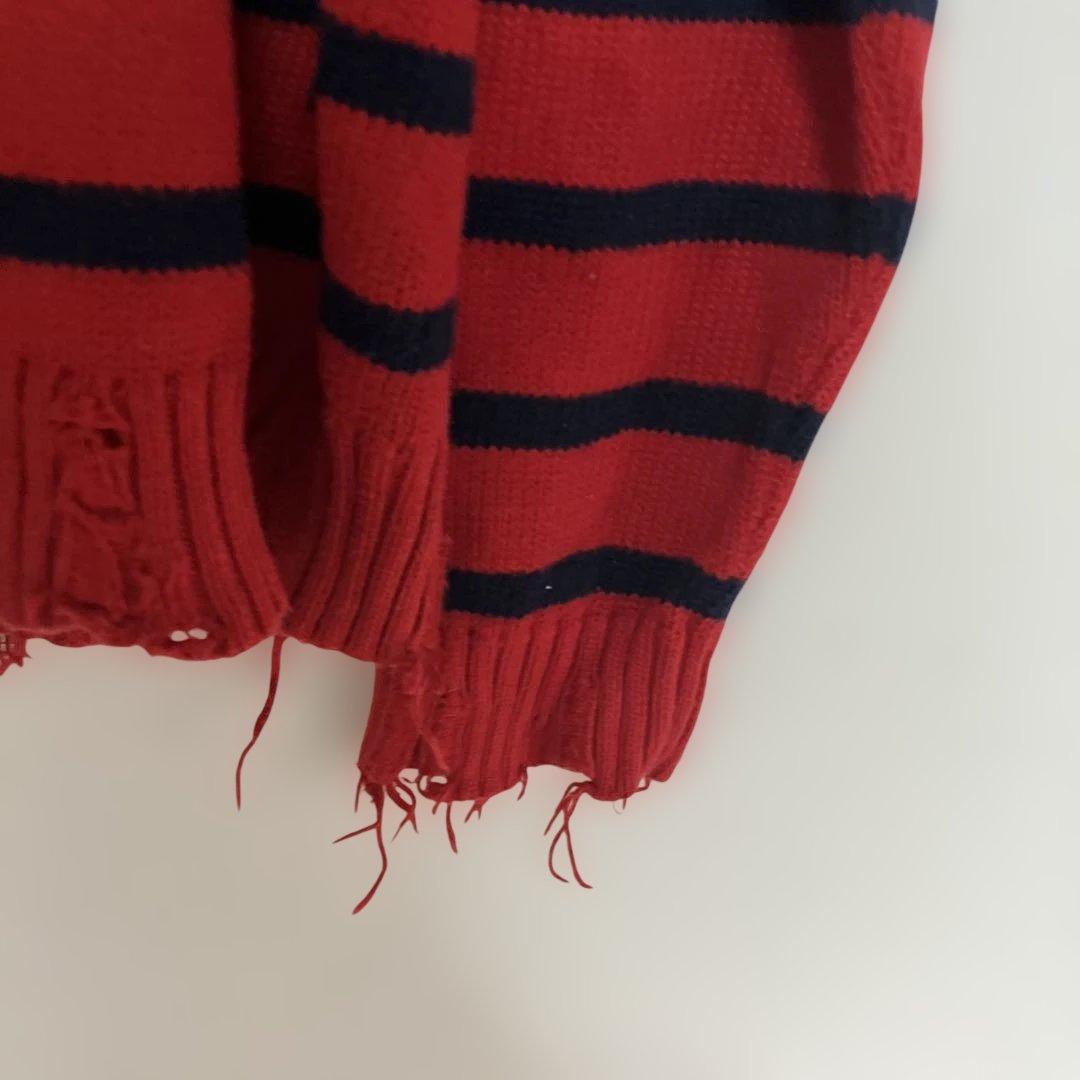 ポロ　ラルフローレン　ボーダー　ダメージ加工