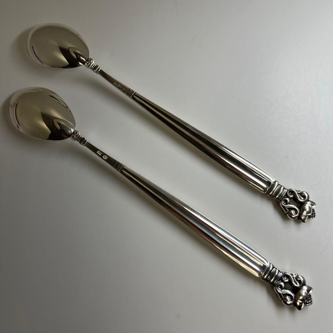 ジョージジェンセン　エコーン925Sterling ロングスプーン2本　116g