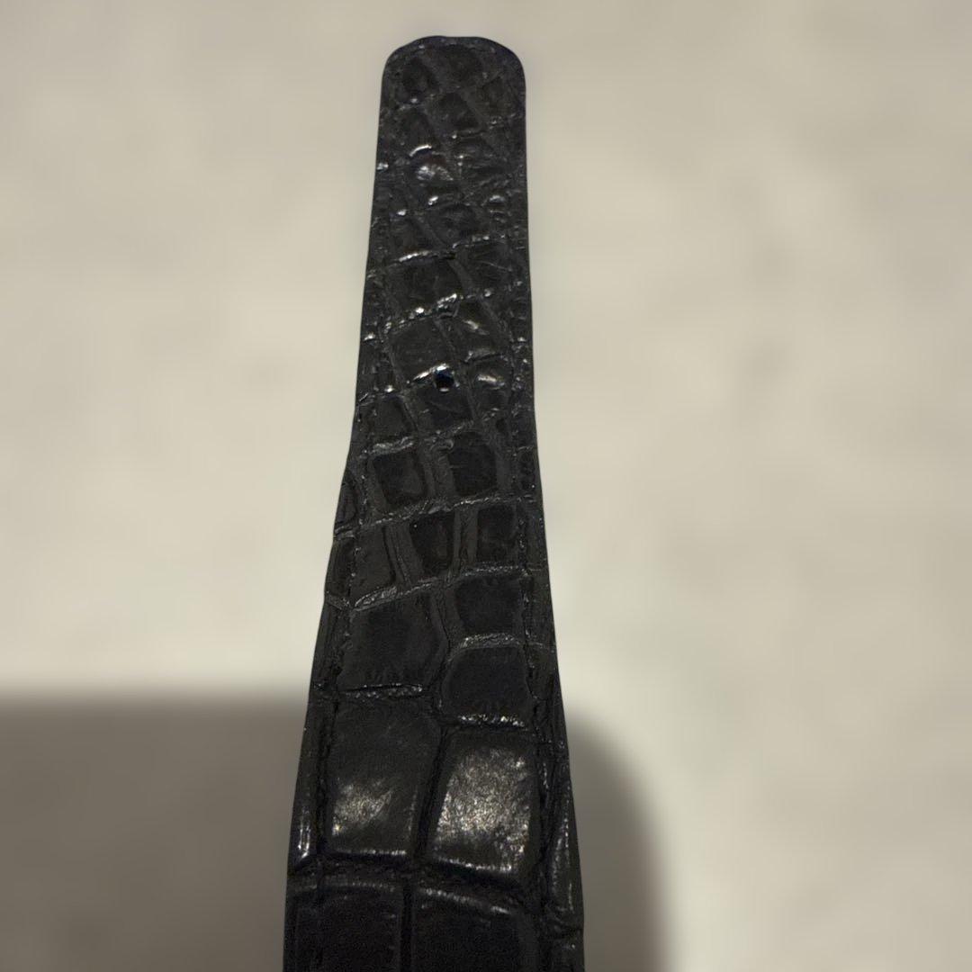 【極美品】ザソール 即完売品 ブラック クロコダイル オーストリッチ 20mm