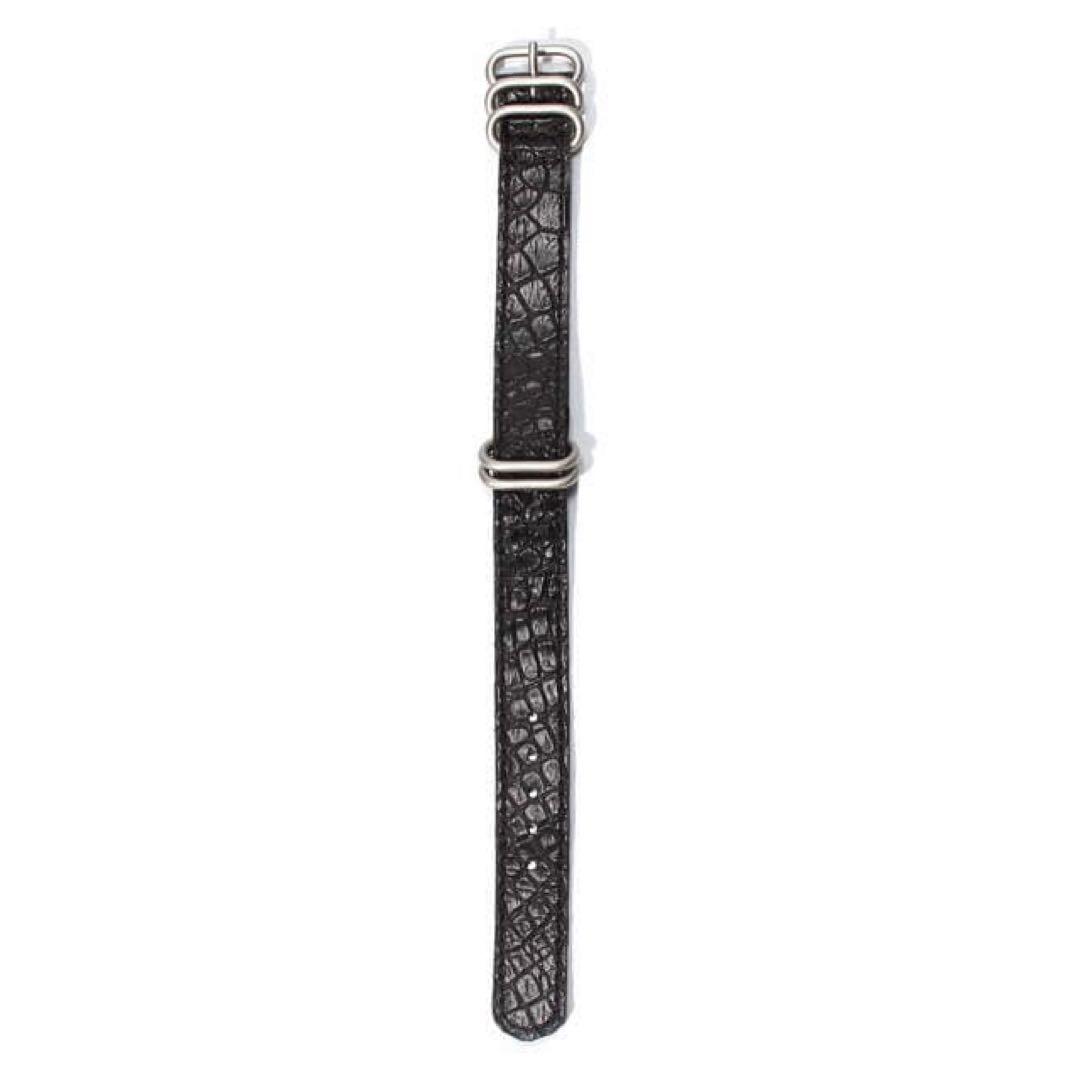 【極美品】ザソール 即完売品 ブラック クロコダイル オーストリッチ 20mm