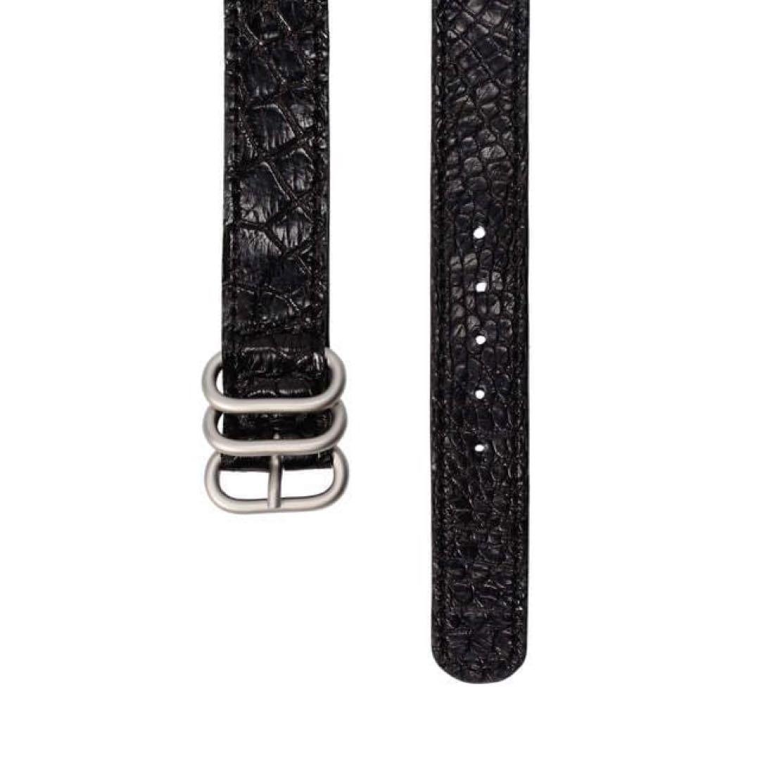 【極美品】ザソール 即完売品 ブラック クロコダイル オーストリッチ 20mm