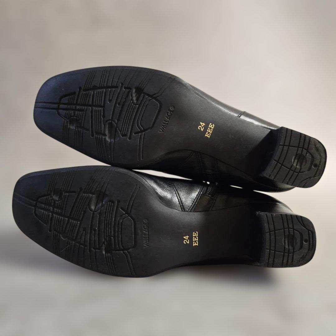 美品asics WALLAGE レースアップブーツ 24cm 3E サイドジップ