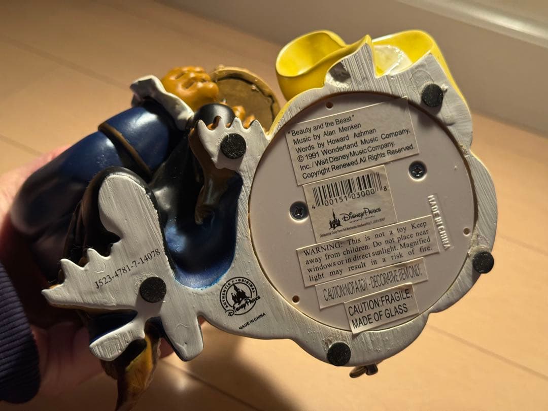 【激レア★ 海外パーク品】美女と野獣　スノードーム　スノーグローブ　オルゴール