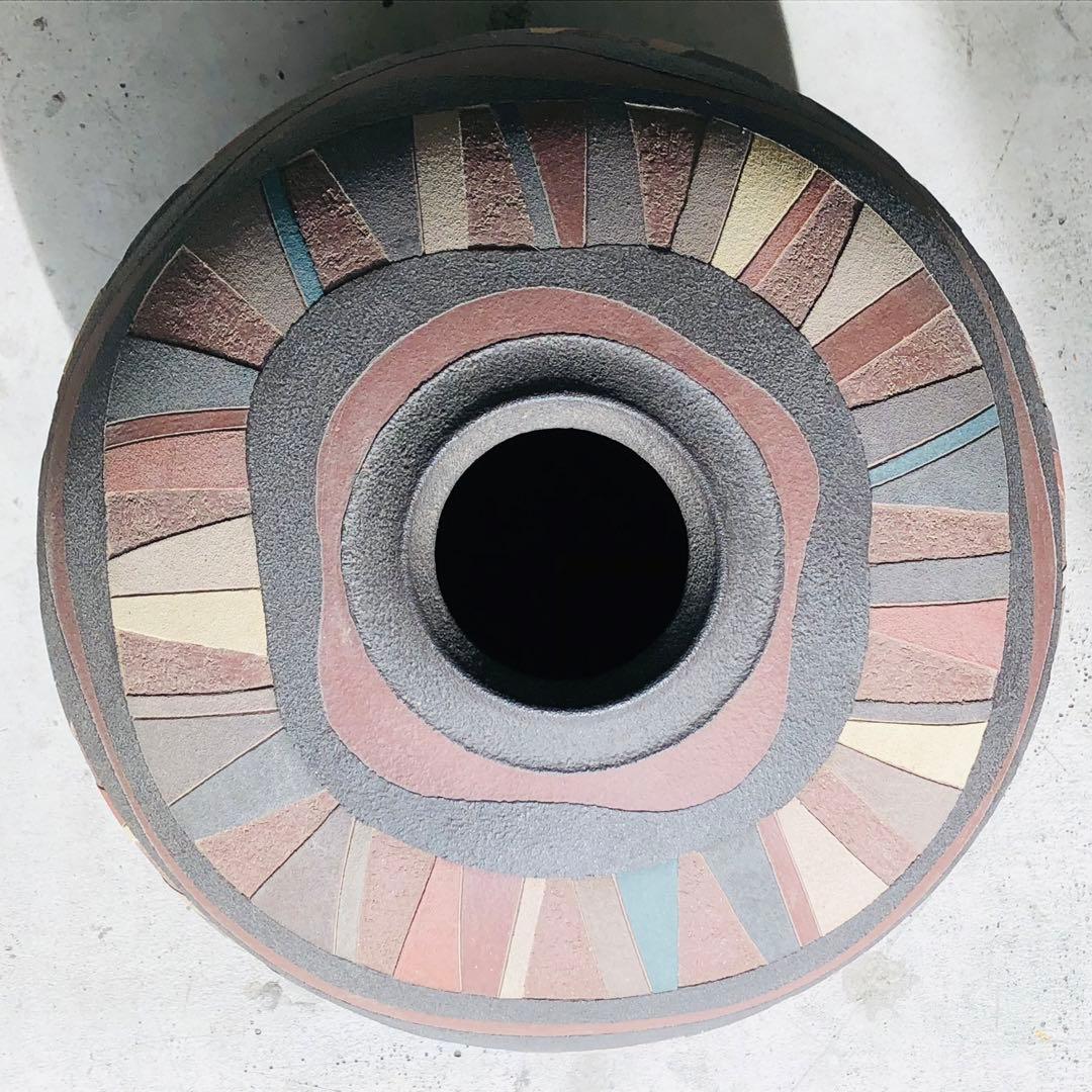 <引き取り限定> 暫定額　でっかい壺　陶器　化粧土