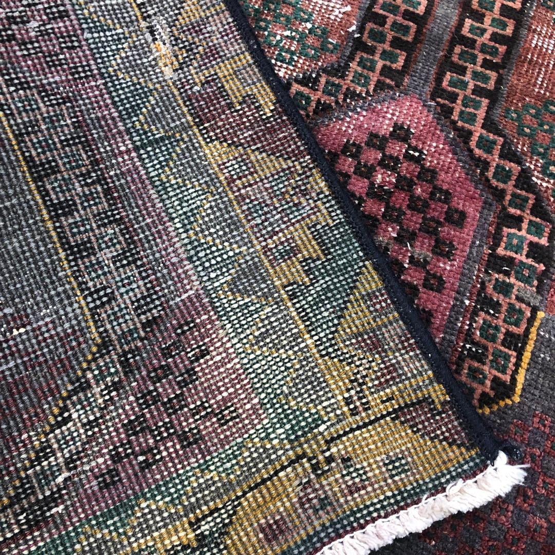 ペルシャ絨毯 ペルシャヴィンテージラグ 220x108 手織り オールド