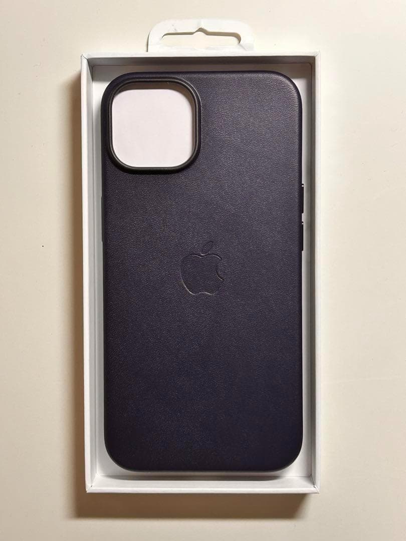 【新品】純正 iPhone 14 レザーケース・インク①