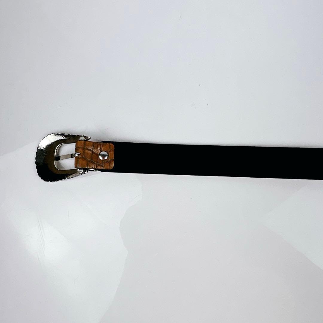 稀少　TOGA PULLA ダブルバックル　レザー　ベルト　バイカラー