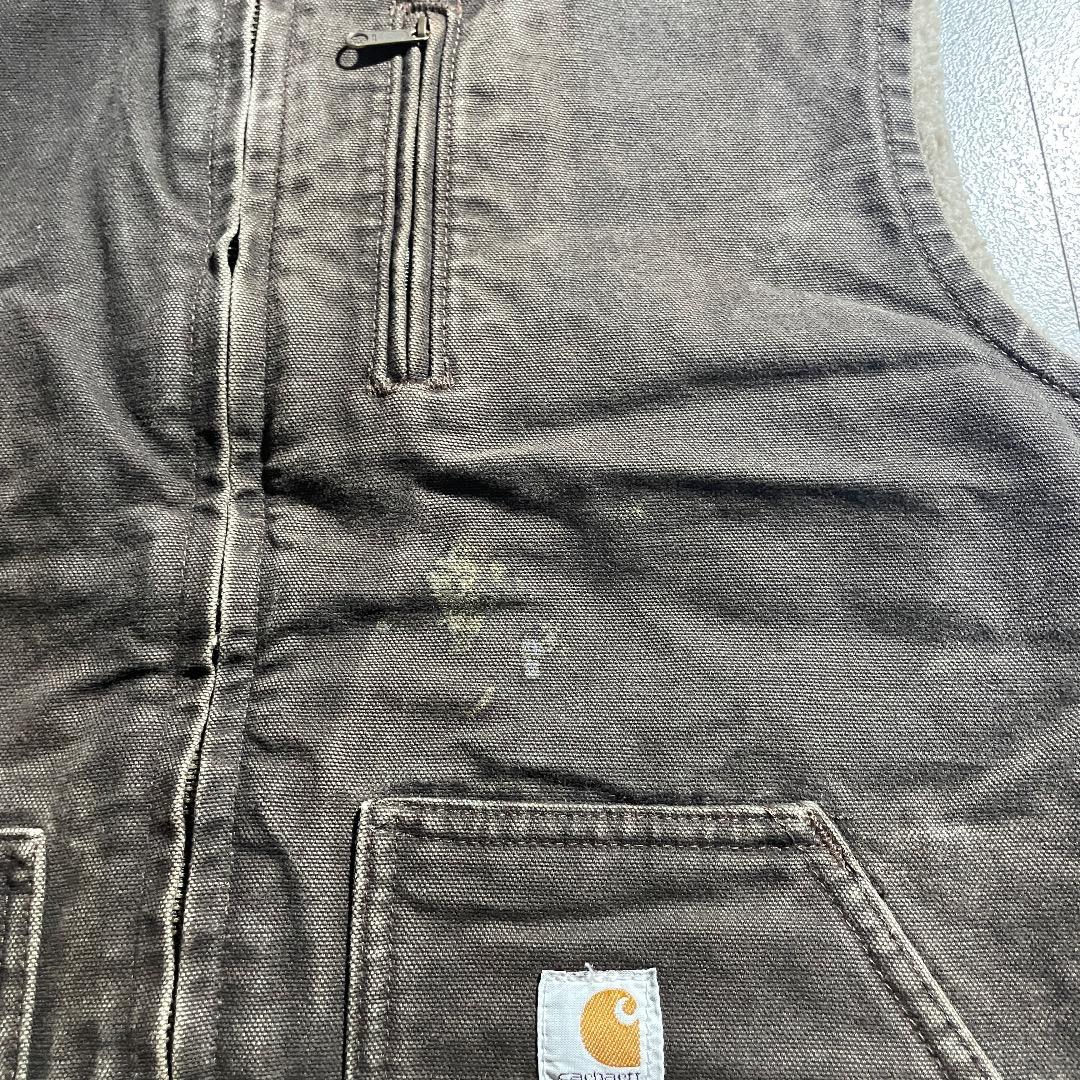 00s メキシコ製USA生地 ブラウン カーハート ベスト ダックM