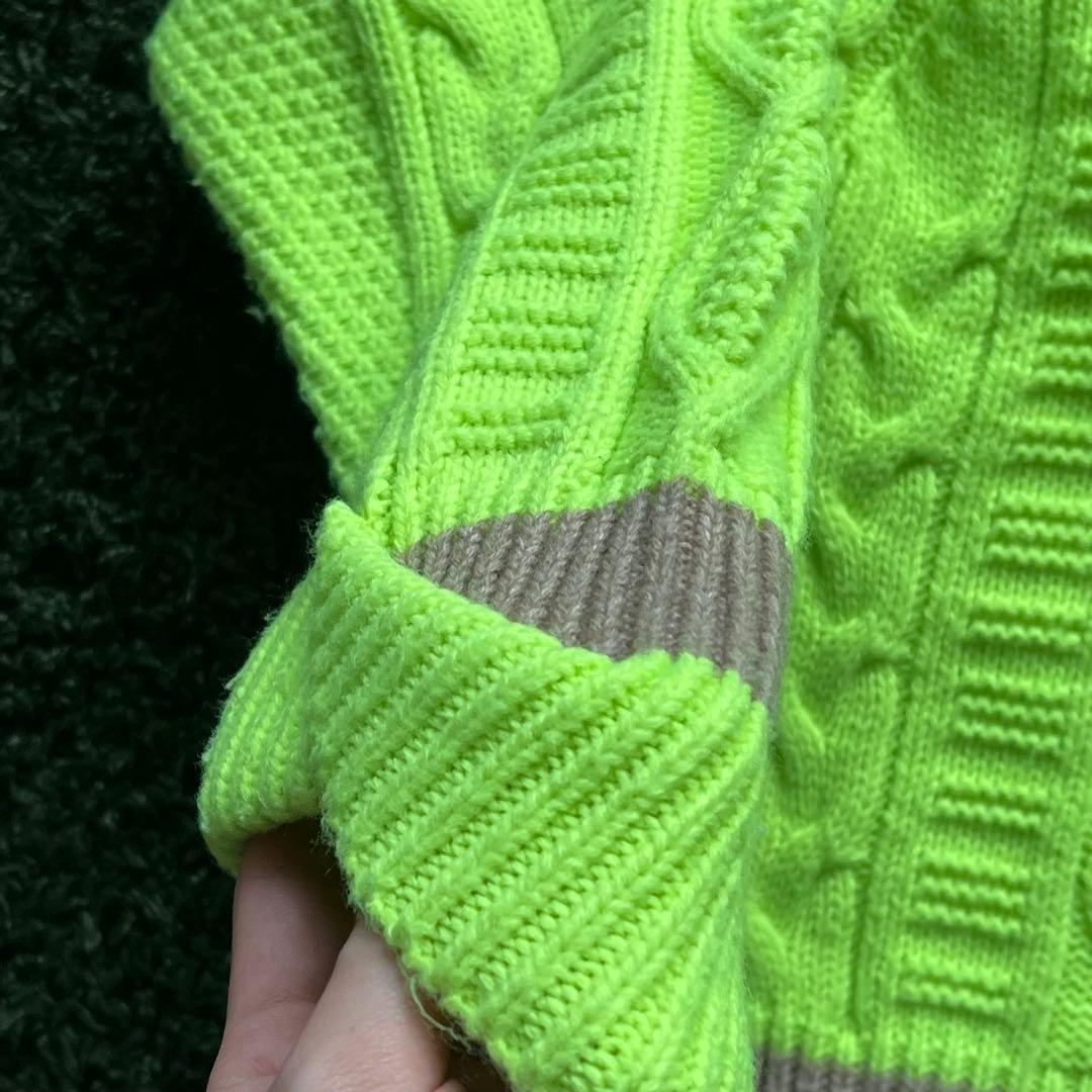 MAISON MIHARA YASUHIRO デザインセーター (グリーン)