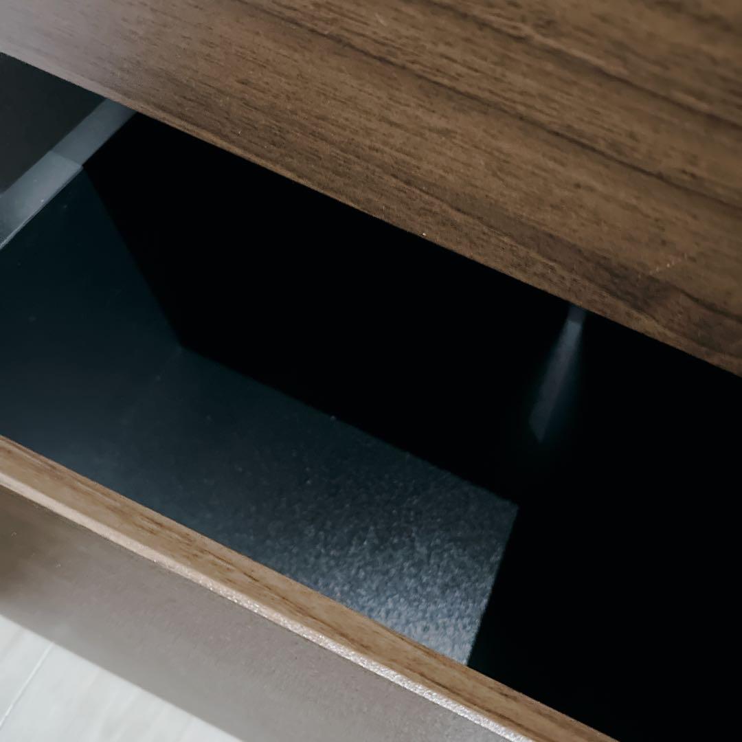 ブラウン L字型パソコンデスク 引き出し付き ニトリ RB004 140