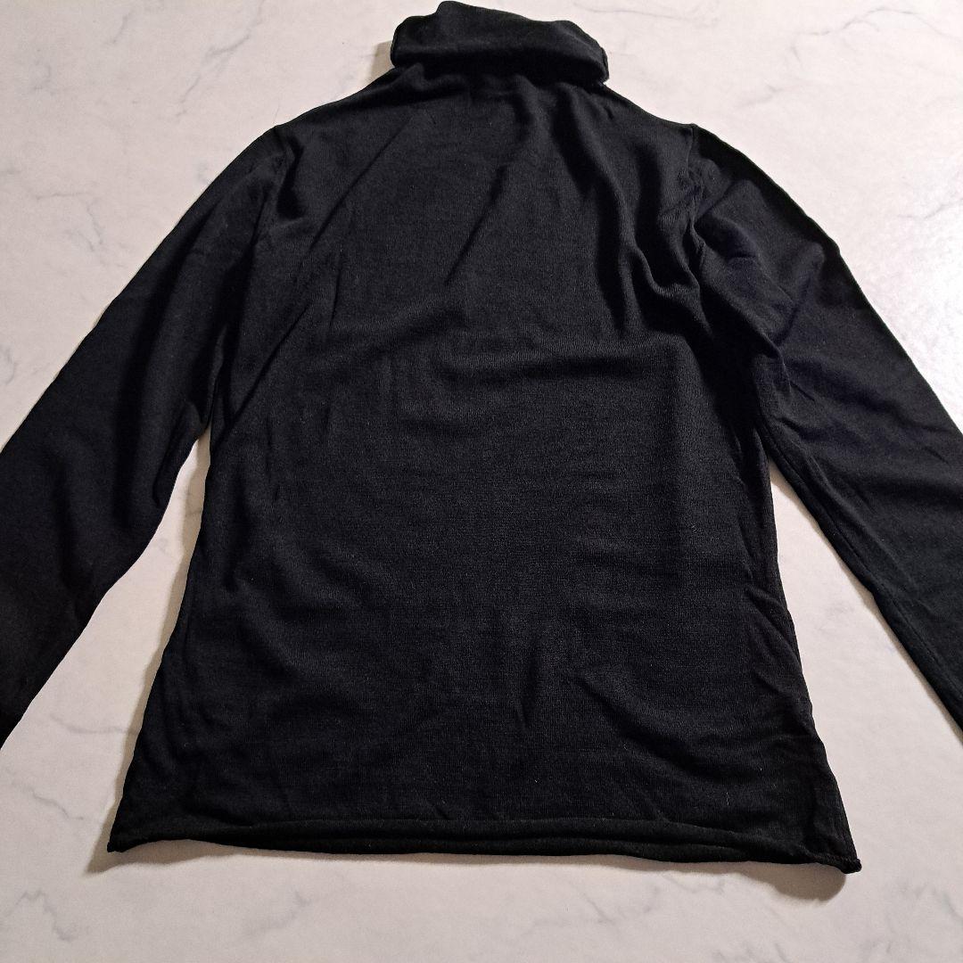 ジョンスメドレー タートルネック セーター ウール100% ブラック S