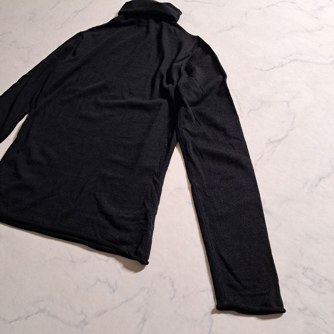 ジョンスメドレー タートルネック セーター ウール100% ブラック S