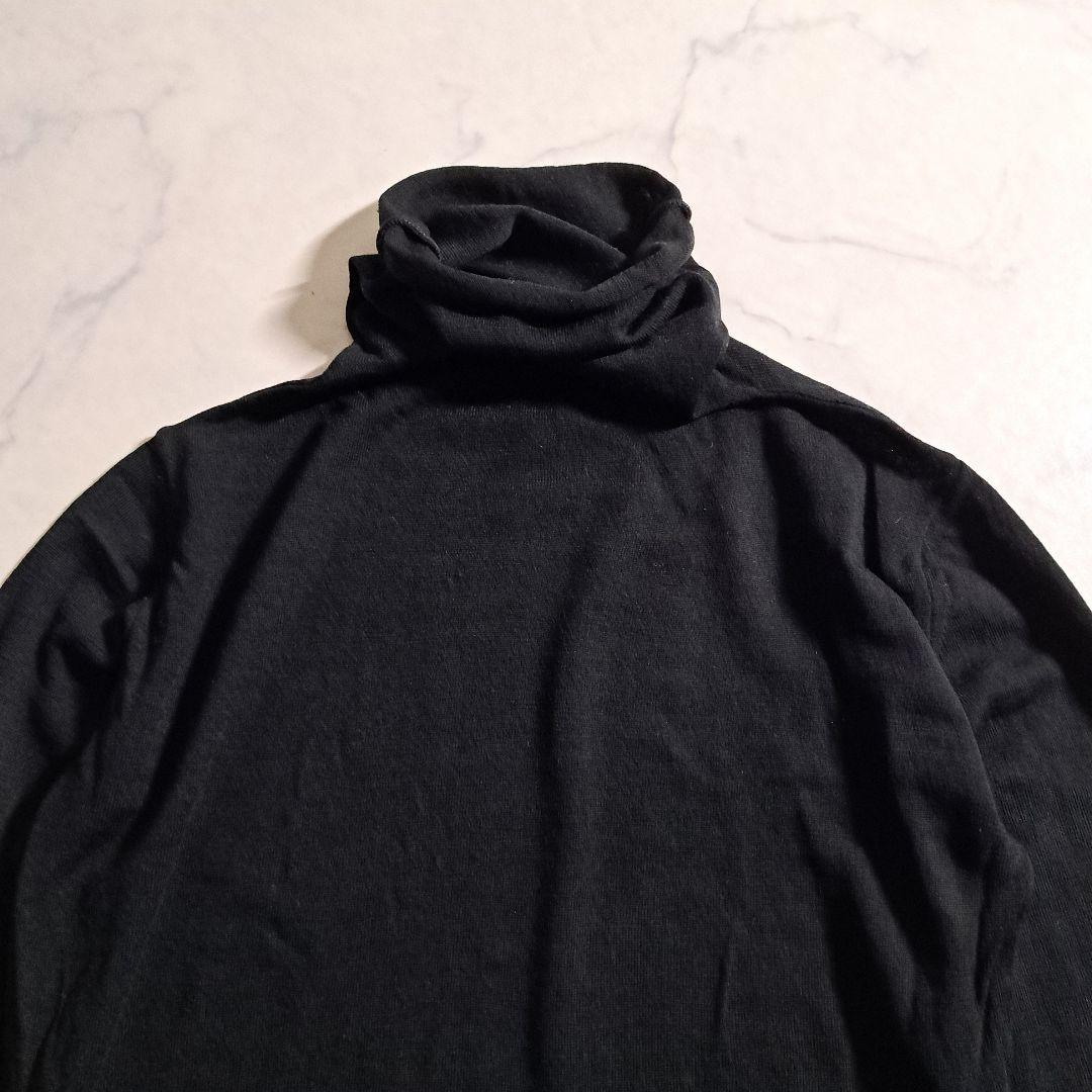 ジョンスメドレー タートルネック セーター ウール100% ブラック S