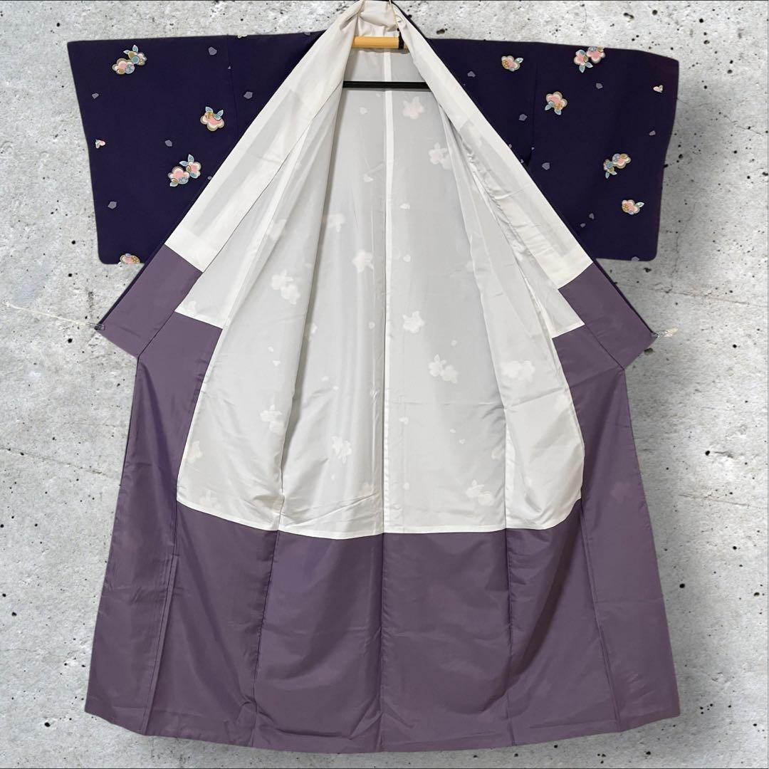 k225 飛び柄小紋 洗える着物 小紋 フルセット 身丈161裄丈68ゆったり