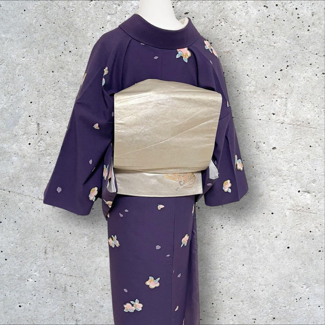 k225 飛び柄小紋 洗える着物 小紋 フルセット 身丈161裄丈68ゆったり